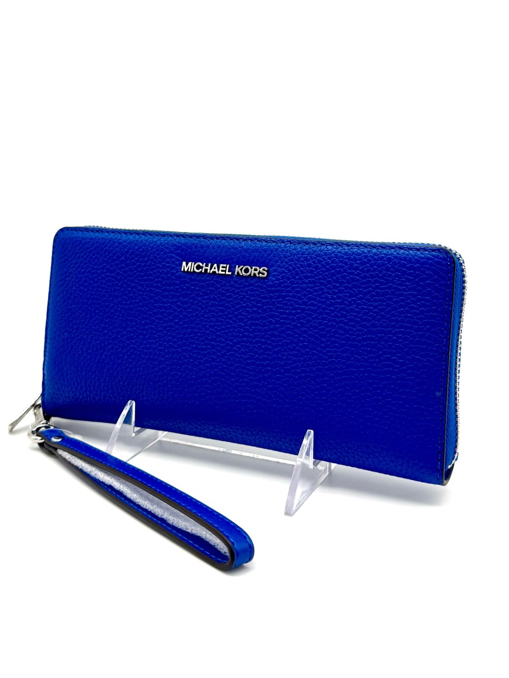 Michael Kors Jet Set Travel Large Leather Continental Wallet Galaxy Blue